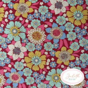 Tilda Blumenstoff Lauren Burgundy aus der Wallflower Kollektion